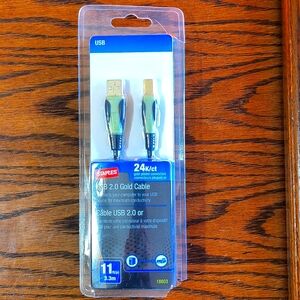 Staples USB 2.0- 11' USB to Printer cable